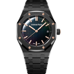 Audemars Piguet Bucci Royal Oak 34mm Rainbow Colored Sapphire Dial Black Ceramic 77350CE.OO.1266CE.02.A