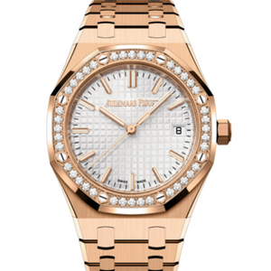 Audemars Piguet Royal Oak 34mm Silver Dial Rose Gold 77451OR.ZZ.1361OR.01