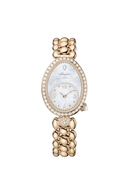 Breguet Reine de Naples 8925 White Mother-of-Pearl Dial 18K Breguet Gold Bracelet 8925BH/5W/J40 D0