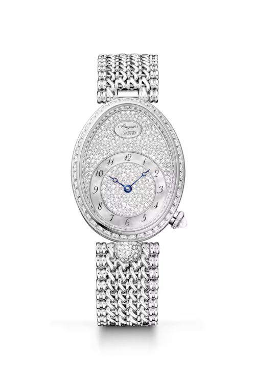 Breguet Reine de Naples 8938 White Mother-of-Pearl Dial 18K White Gold Bracelet  8938BB/8D/J20 D0