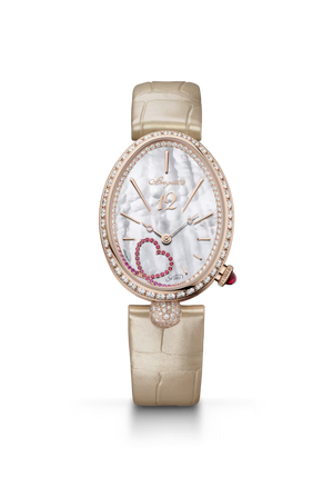 Breguet Reine de Naples 9915 Natural White Mother-of-Pearl Dial 18K Rose Gold Champagne Alligator Leather Strap 9915BR/58/964 D0
