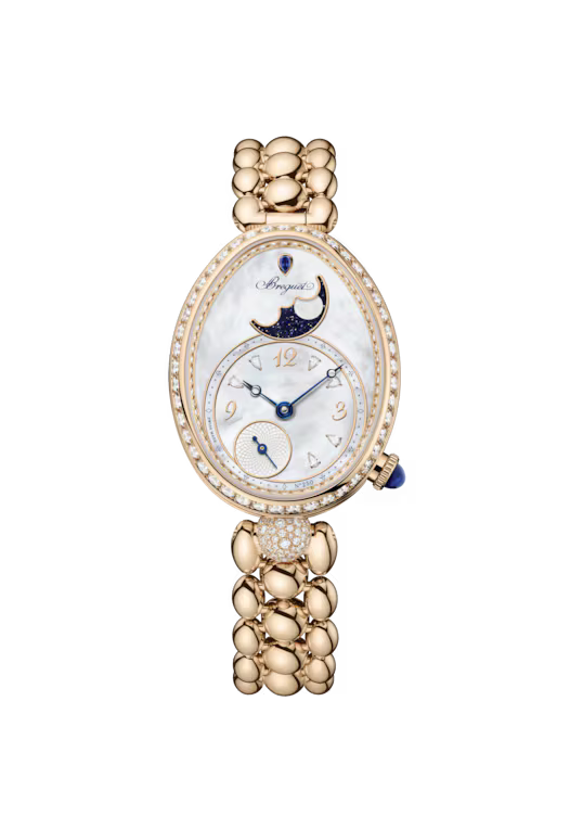 Breguet Reine de Naples Phase de Lune 9935 White Mother-of-Pearl Dial 18K Breguet Gold Bracelet 9935BH/5W/J40 D0