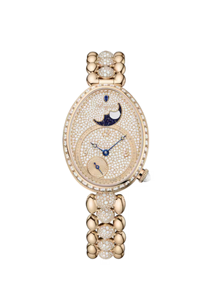 Reine de Naples Phase de Lune 9935 Gold & Diamond Set Dial 18K Breguet Gold Bracelet 9935BH/8D/J41 D0