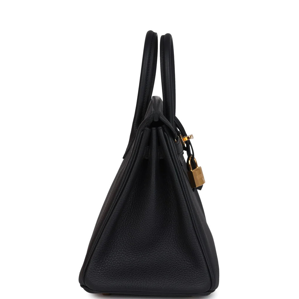 HERMES Birkin 25 Togo Black Gold Hardware - WATCHXNYC