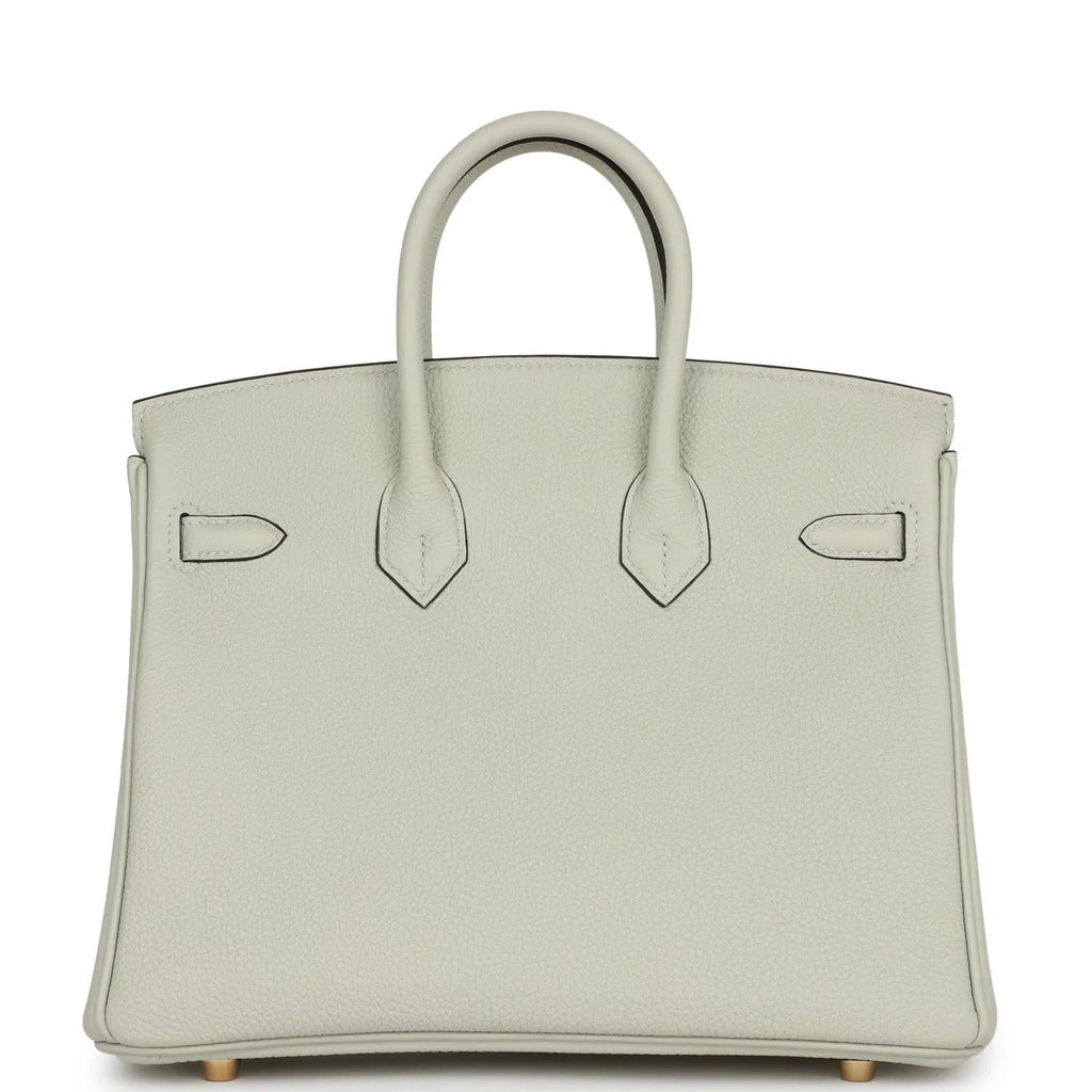 HERMES Birkin 25 Togo Gris Neve Gold Hardware - WATCHXNYC