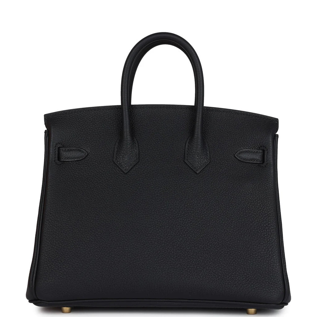 HERMES Birkin 25 Togo Black Gold Hardware | 100% Authentic | WATCHXNYC