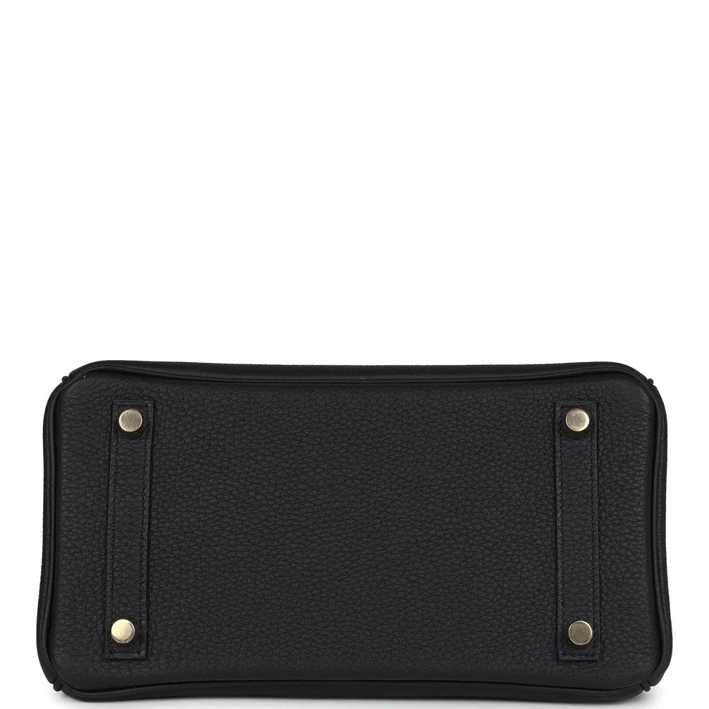 HERMES Birkin 25 Togo Black Gold Hardware - WATCHXNYC