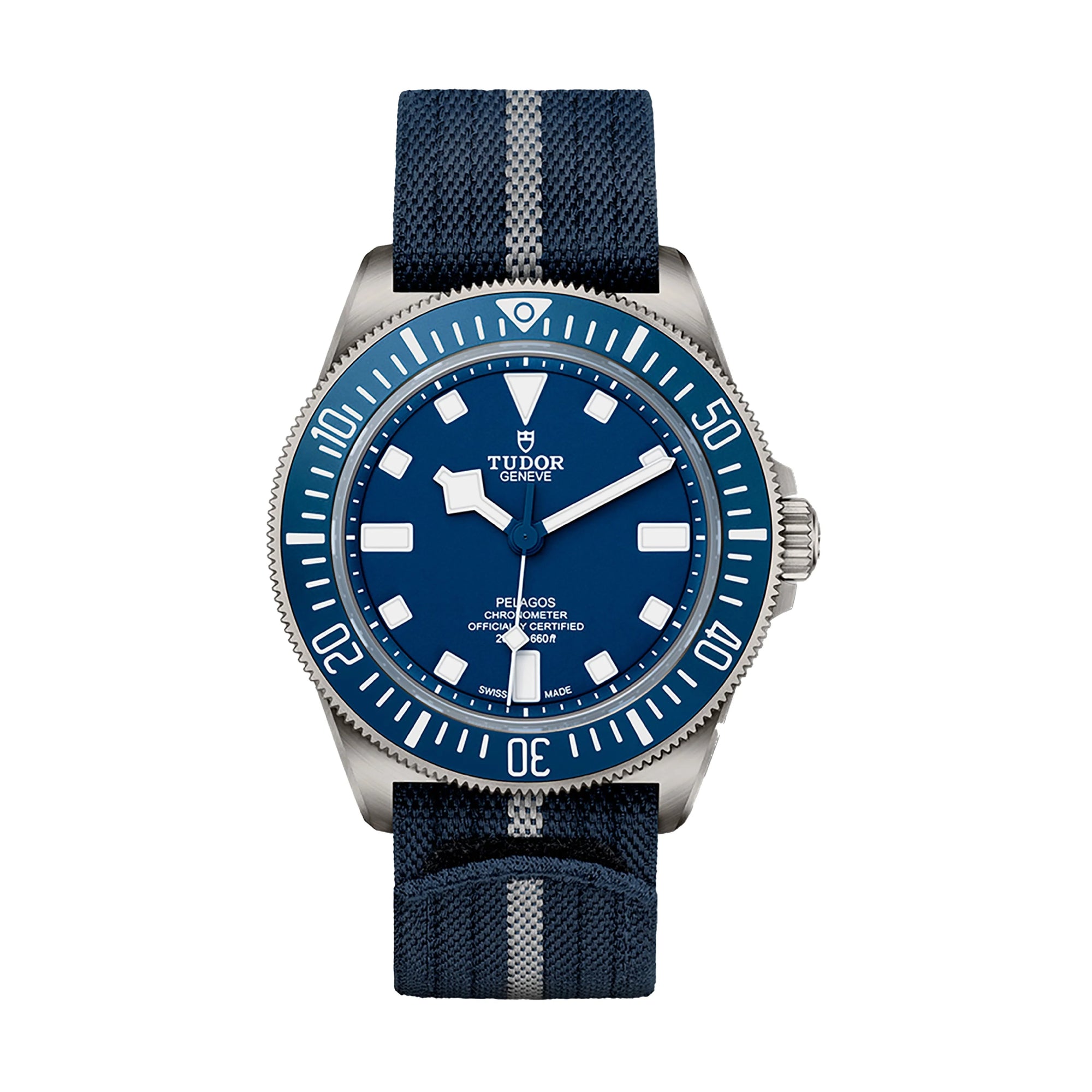 Tudor Pelagos FXD 42 mm Navy Blue Dial Titanium Fabric Strap M25707B/24-0001 - WATCHXNYC