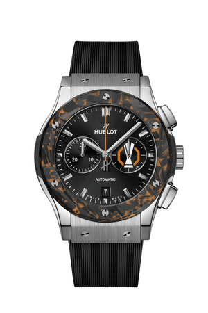 Hublot Classic Fusion Chronograph UEFA Europa League 42mm Black Dial Titanium Rubber Strap 541.NQ.1470.RX.UEL26