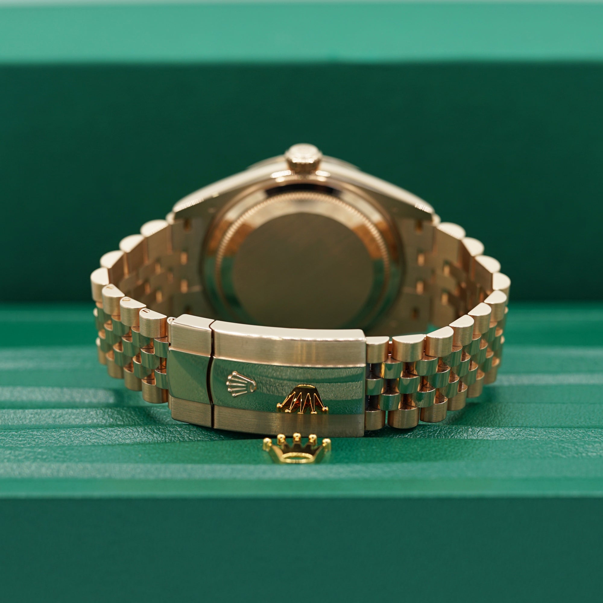 Rolex Sky-Dweller 42 mm Blue-Green Dial 18 kt Everose Gold Oyster 336935-0001 - WATCHXNYC