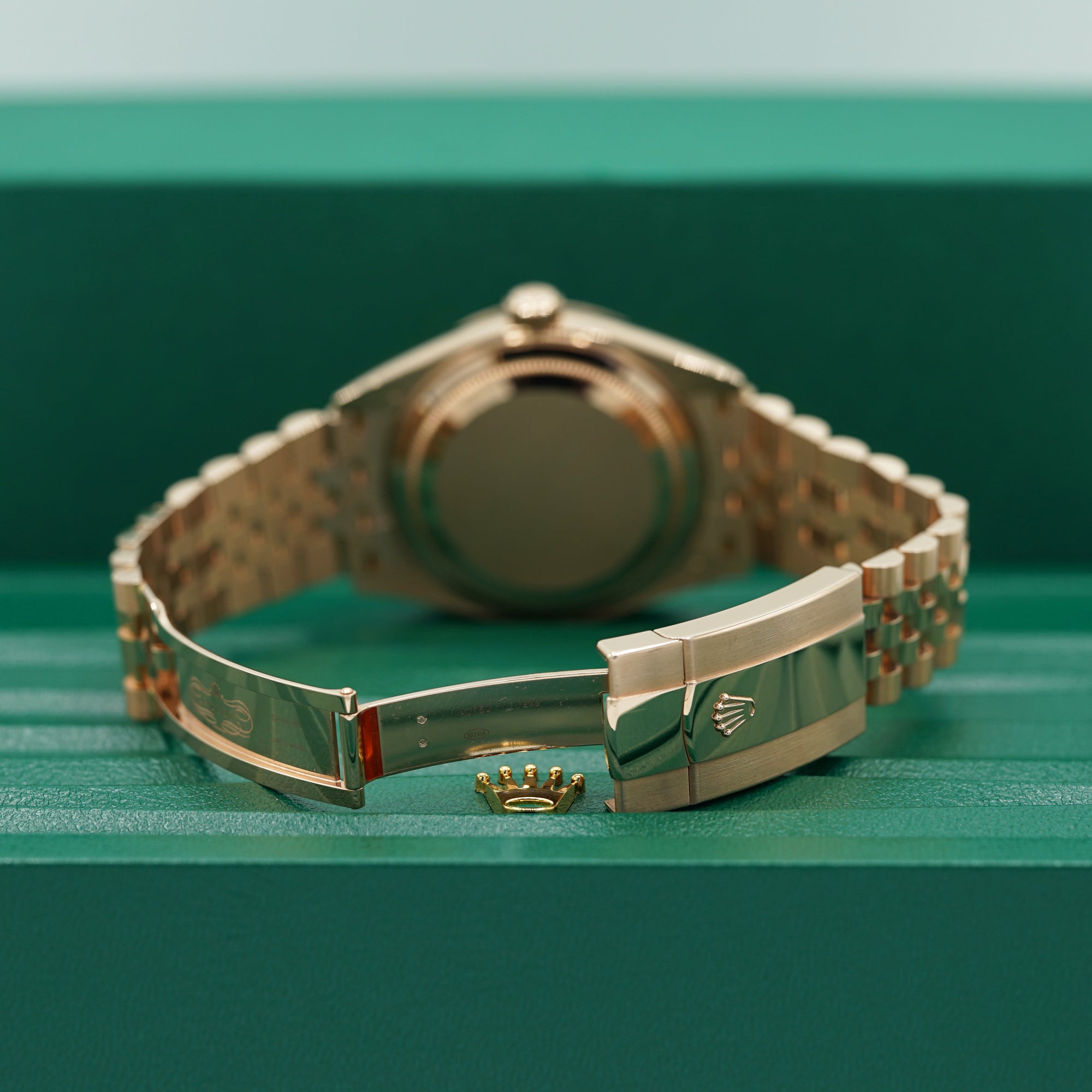 Rolex Sky-Dweller 42 mm Blue-Green Dial 18 kt Everose Gold Oyster 336935-0001 - WATCHXNYC
