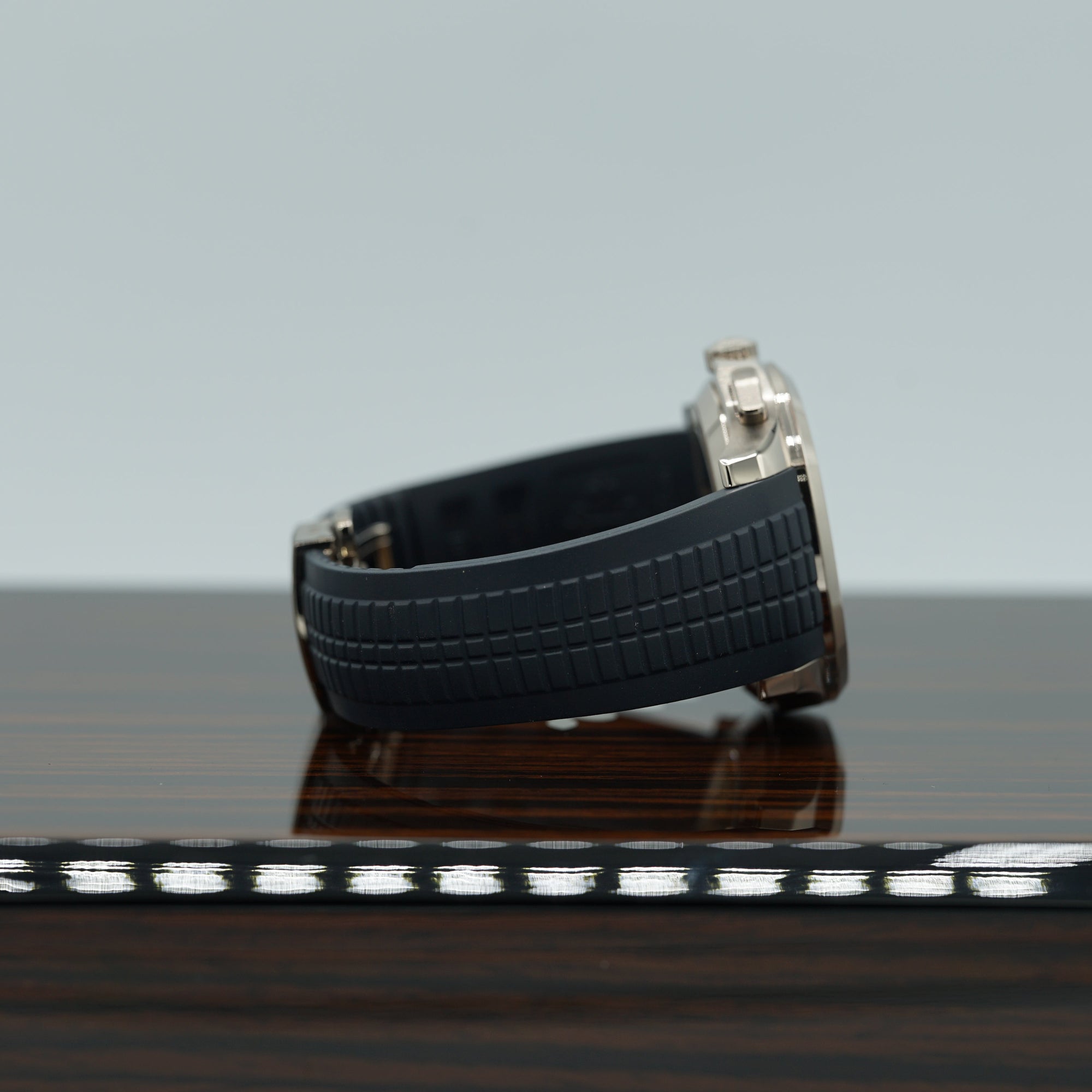 Patek Philippe  Aquanaut 42.2 mm Blue Dial 18K White Gold Rubber Strap 5968G-001 - WATCHXNYC