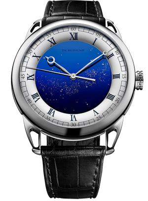 De Bethune DB25 Starry Varius Chronomètre Tourbillon 42 mm Titanium Blue Dial Black Leather Strap DB25VTTIS3