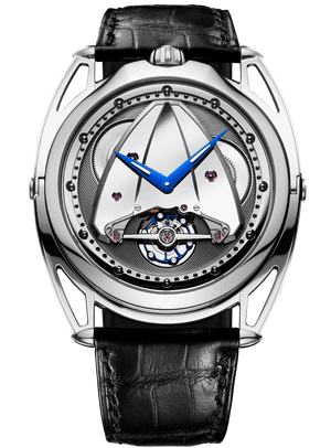 De Bethune DB28XP 10th Anniversary 43 mm Titanium Gray & Silver Dial Black Leather Strap DB28XPTIS1