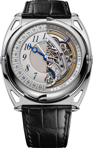 De Bethune DB "Kind of Two" Jumping GMT 43.3 mm Titanium Reversible White & Silver Dial Black Leather Strap DBK2V1