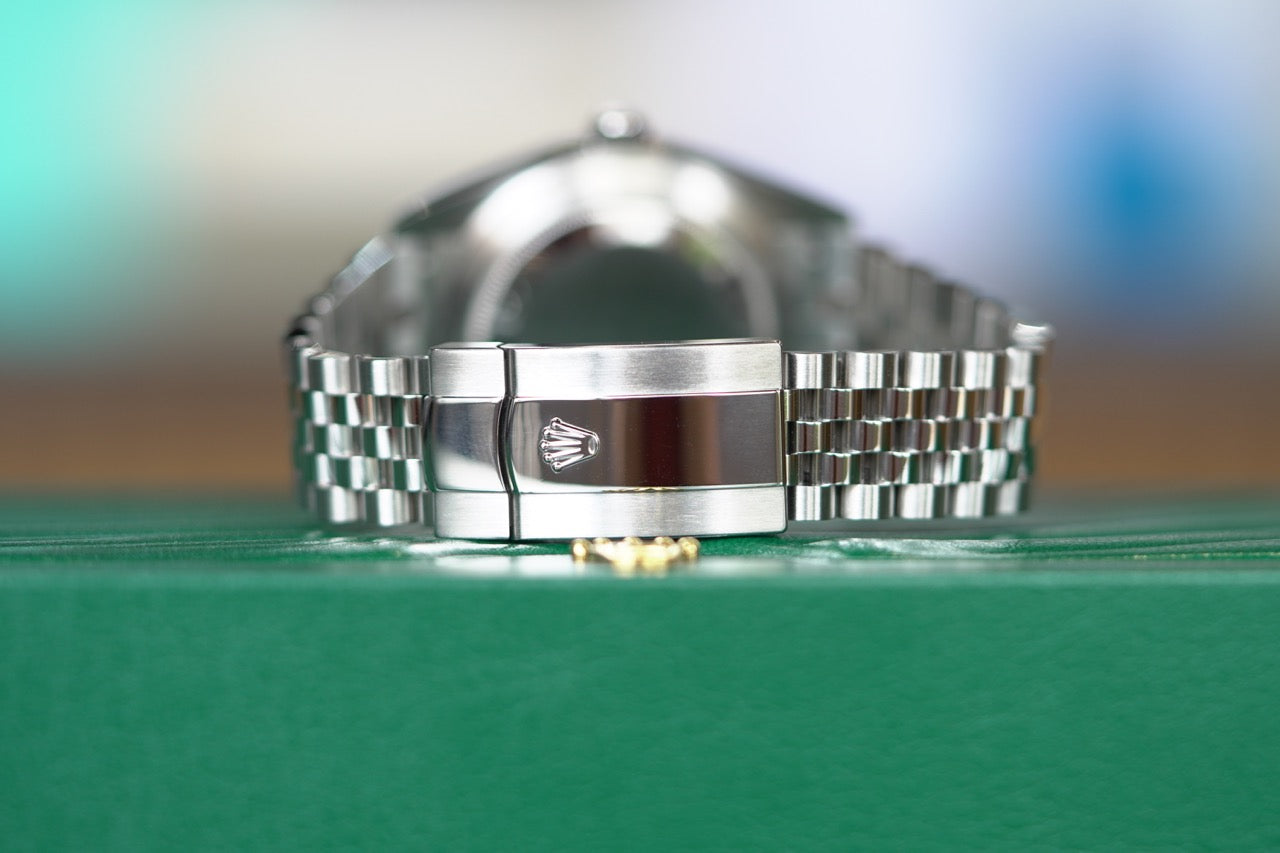 Rolex Datejust 41 41 mm Bright Black Dial with Diamonds Oystersteel and White Gold Jubilee Bracelet 126334-0012 - WATCHXNYC