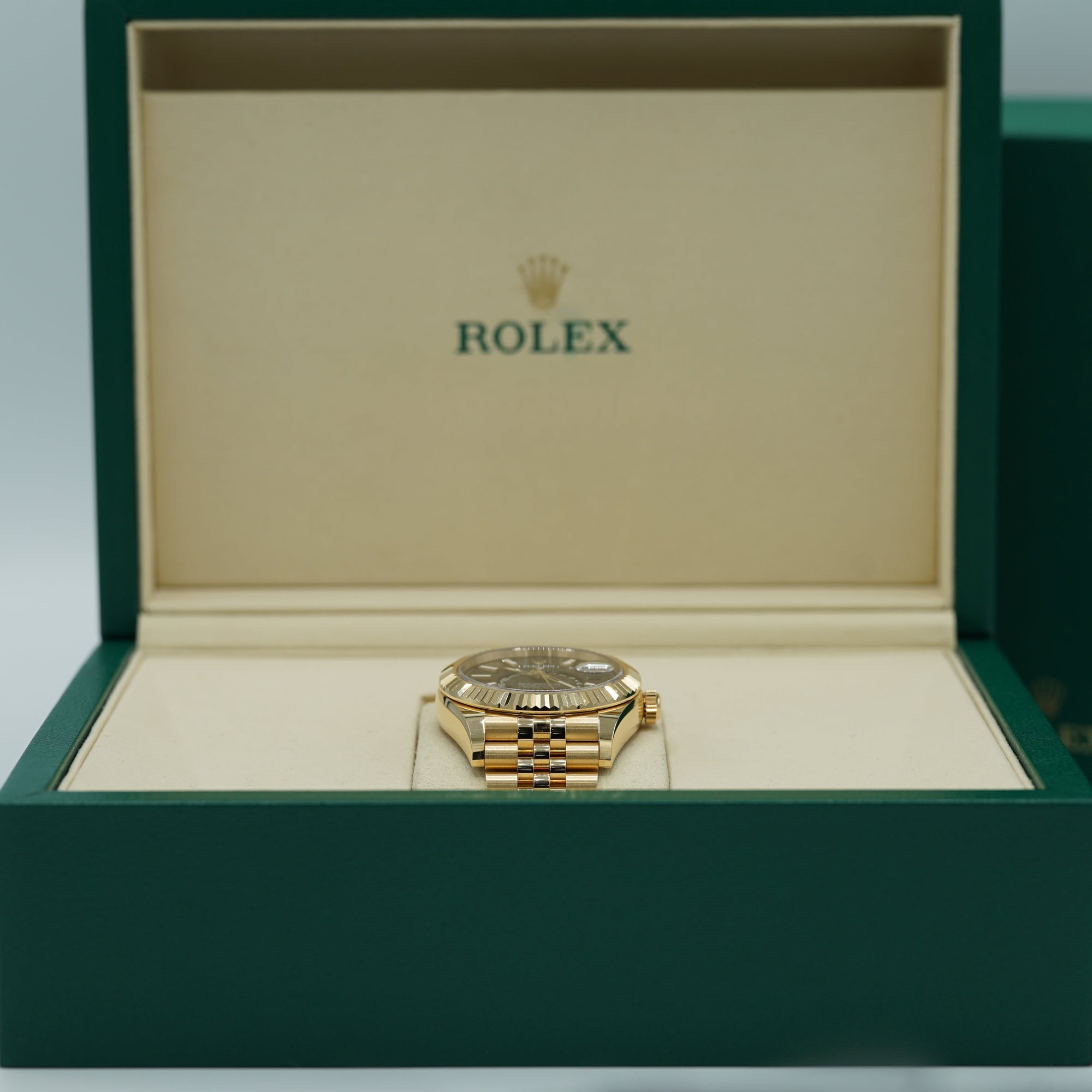 Rolex Sky-Dweller 42 mm Bright Black Dial 18k Yellow Gold Jubilee 336938-0005 - WATCHXNYC