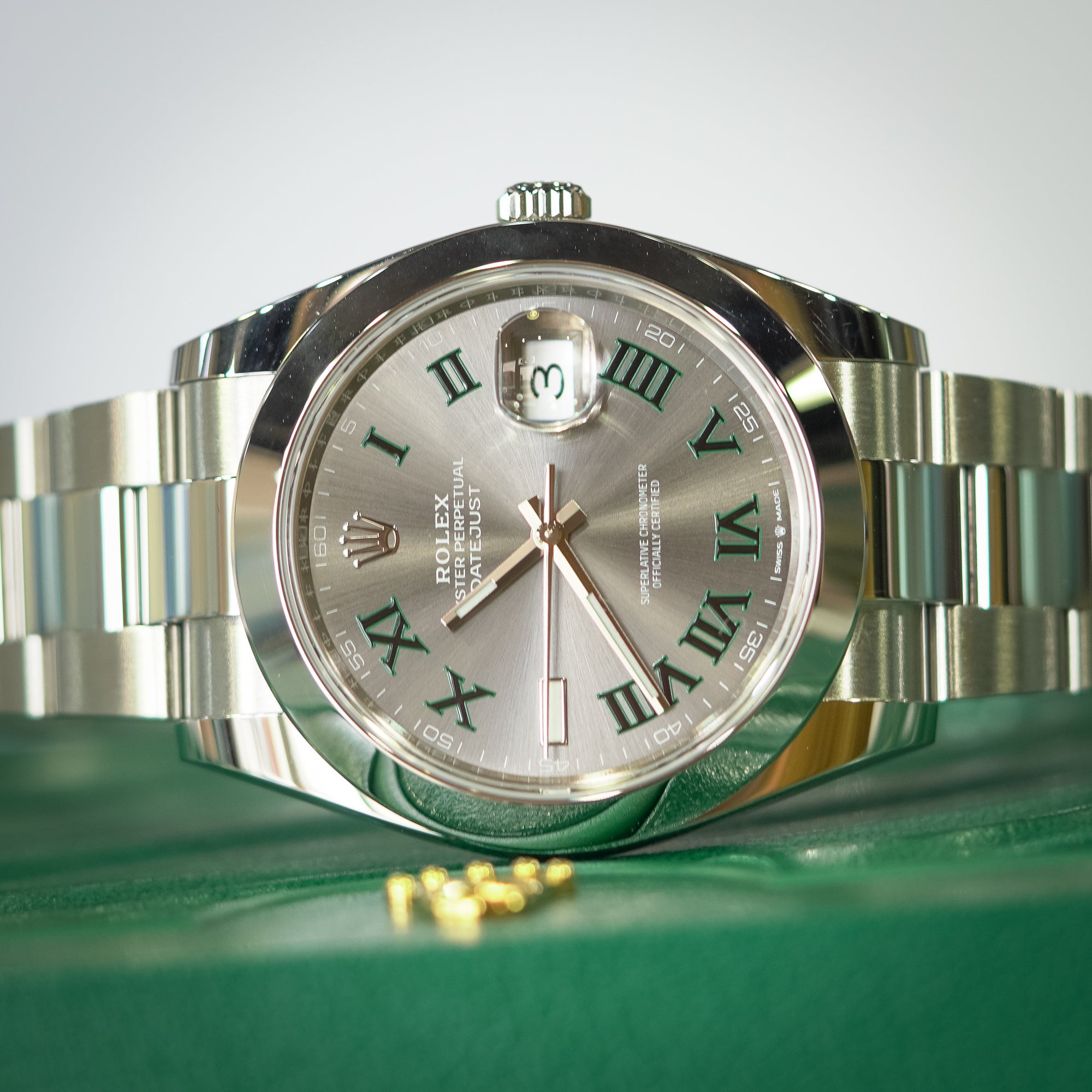 Rolex Wimbledon Datejust Stainless Steel 41mm Oyster Perpetual 126300 - WATCHXNYC