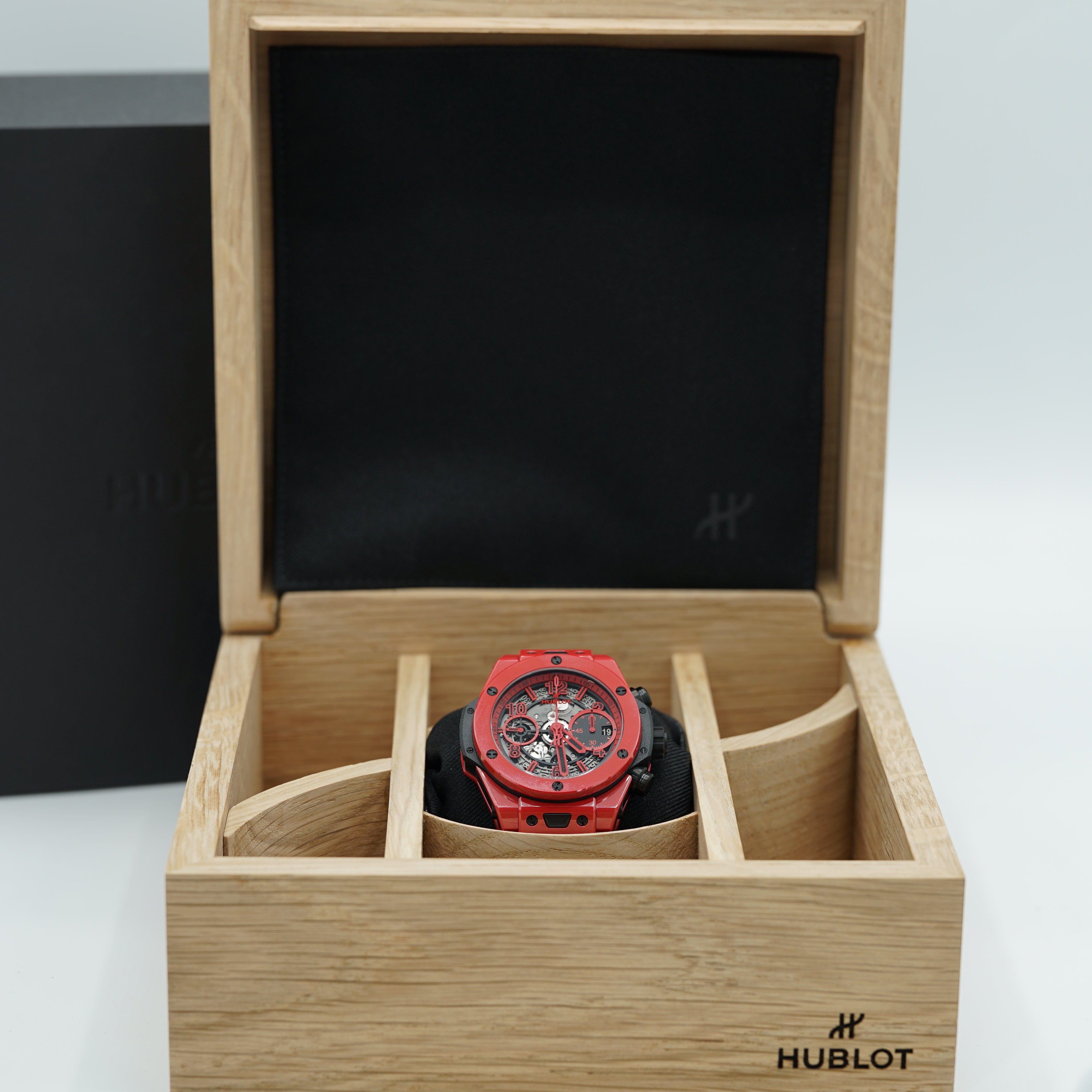 HUBLOT Big Bang Unico Red Magic 42 mm Transparent Dial Polished