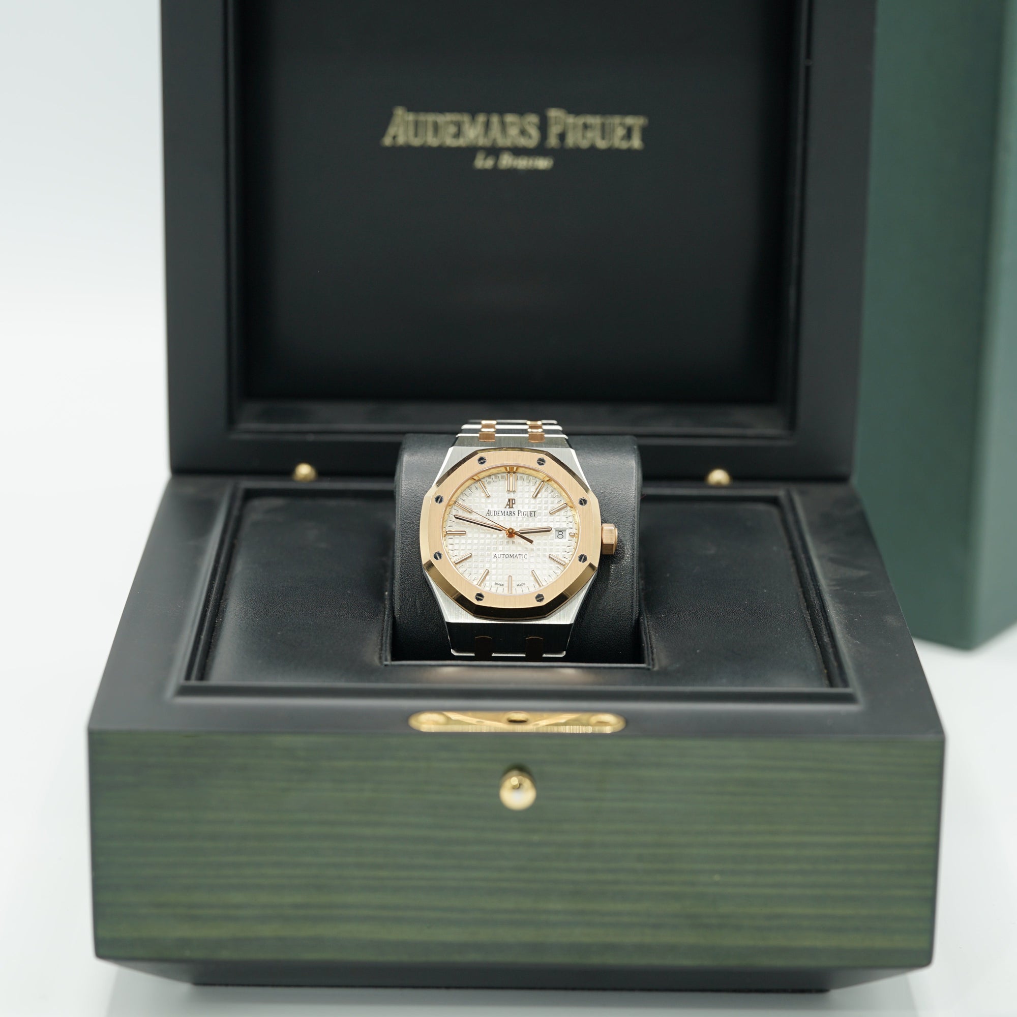 Audemars Piguet Royal Oak 37mm Silver Dial Stainless Steel & Pink Gold 15450SR.OO.1256SR.01 - WATCHXNYC