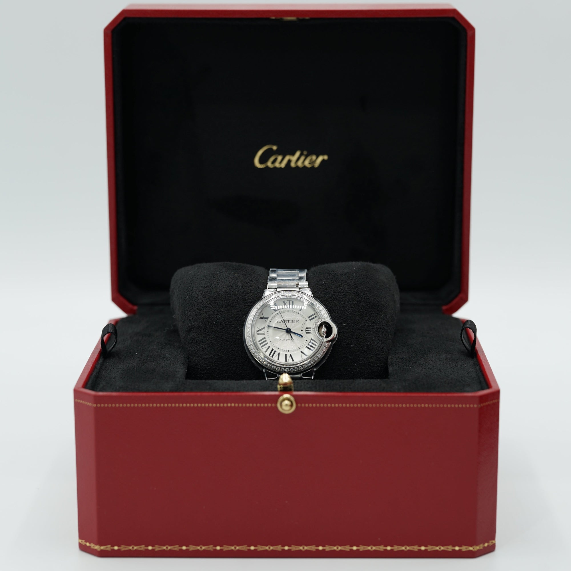 Cartier Ballon Bleu 36 mm Steel Silver Dial Bracelet W4BB0024 - WATCHXNYC