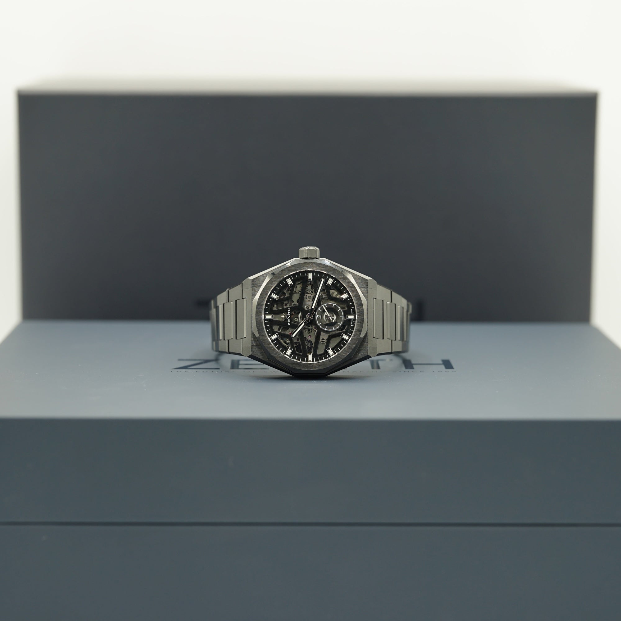 Zenith DEFY Skyline Skeleton 41 mm Black Dial Black Ceramic Bracelet 49.9300.3620/78.I001 - WATCHXNYC