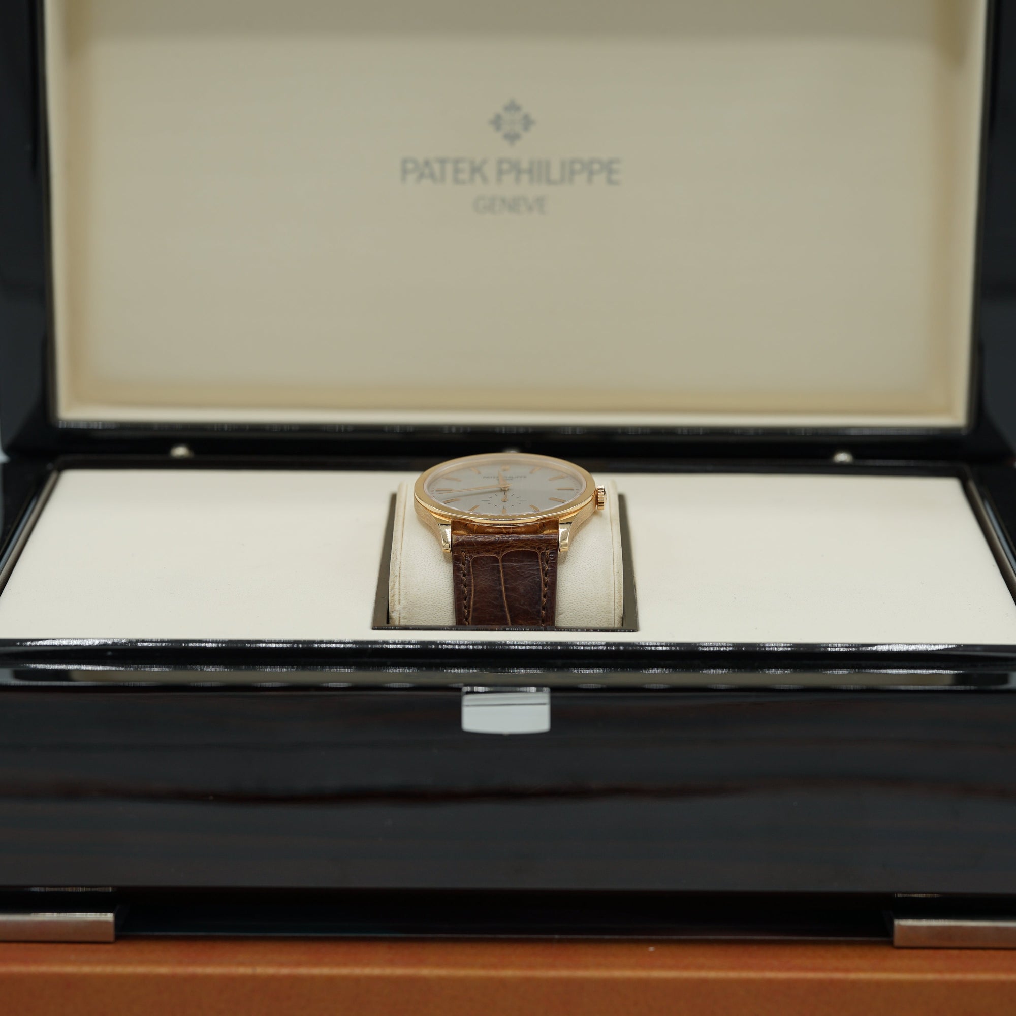 Patek Philippe Calatrava 37mm Silver Dial Rose Gold 5196R-001 - WATCHXNYC