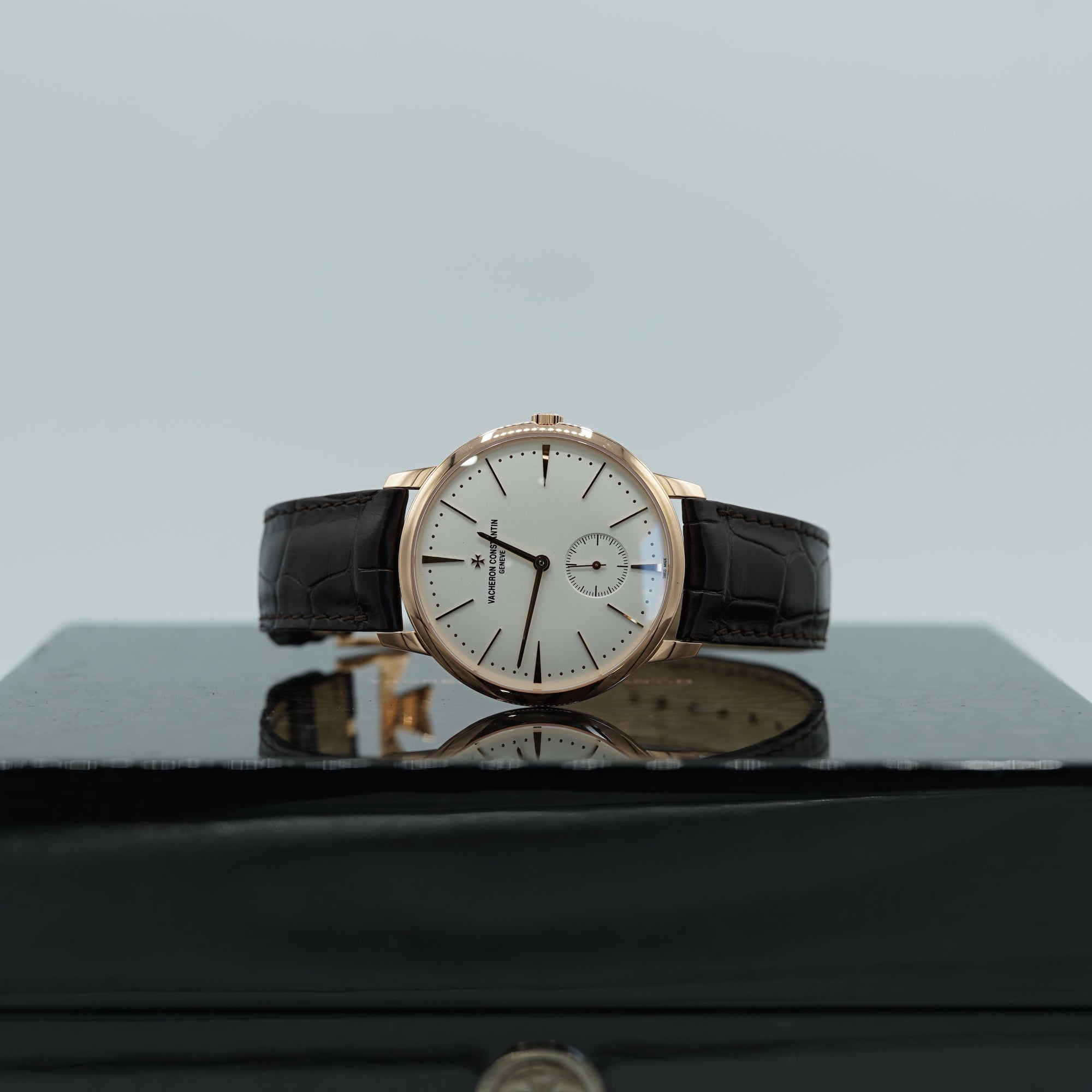 Vacheron Constantin Patrimony manual-winding 42 mm Silver Dial 18K Pink Gold   Leather Strap 1110U/000R-B085 - WATCHXNYC