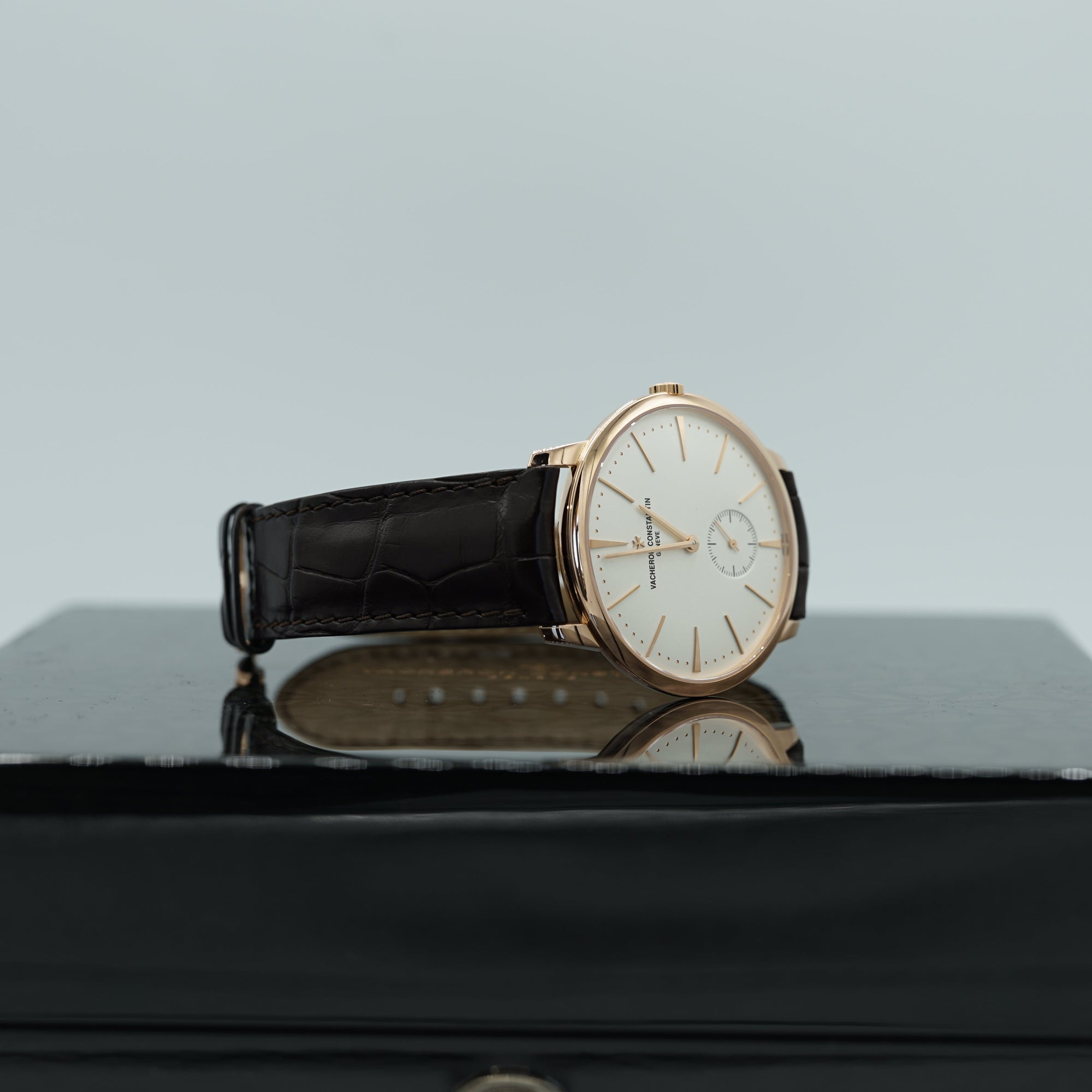 Vacheron Constantin Patrimony manual-winding 42 mm Silver Dial 18K Pink Gold   Leather Strap 1110U/000R-B085 - WATCHXNYC