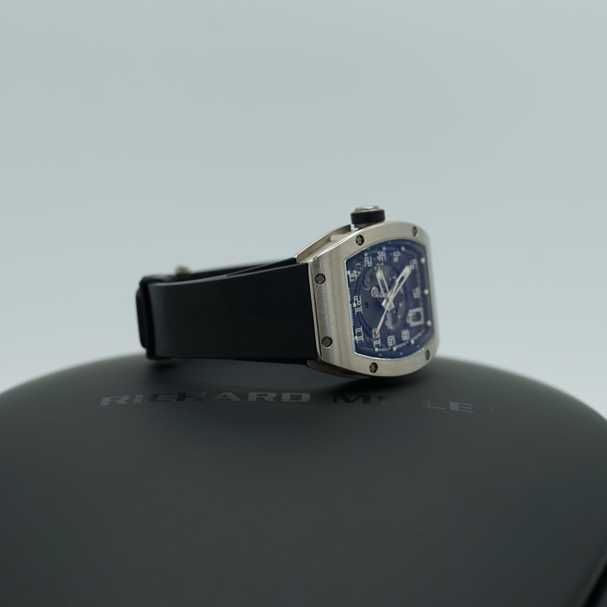 Richard Mille RM005 White Gold 38 mm x 45 mm Transparent Dial White Gold Rubber Strap
