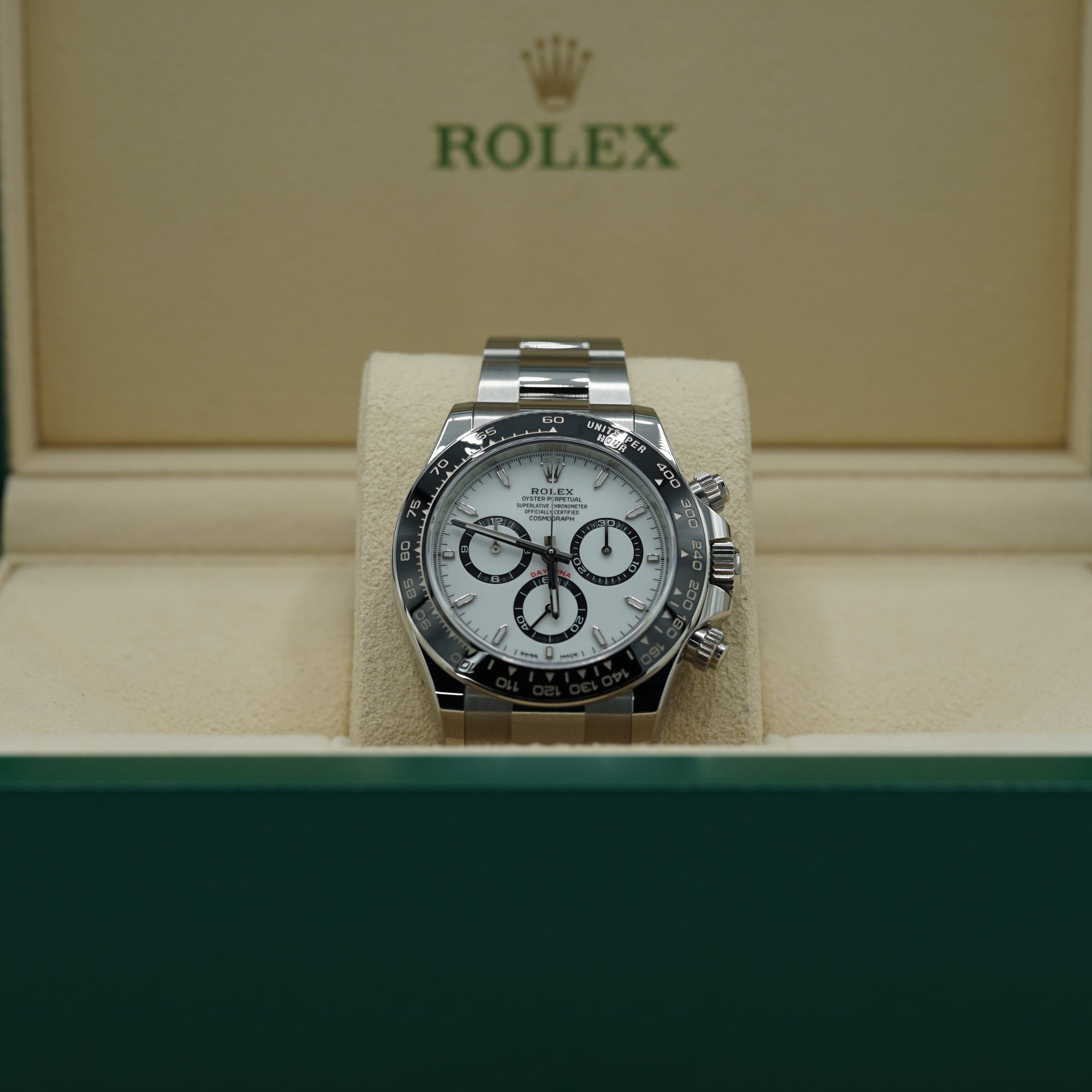 Rolex Daytona 40mm White Dial Stainless Steel Oyster Bracelet 126500LN - WATCHXNYC
