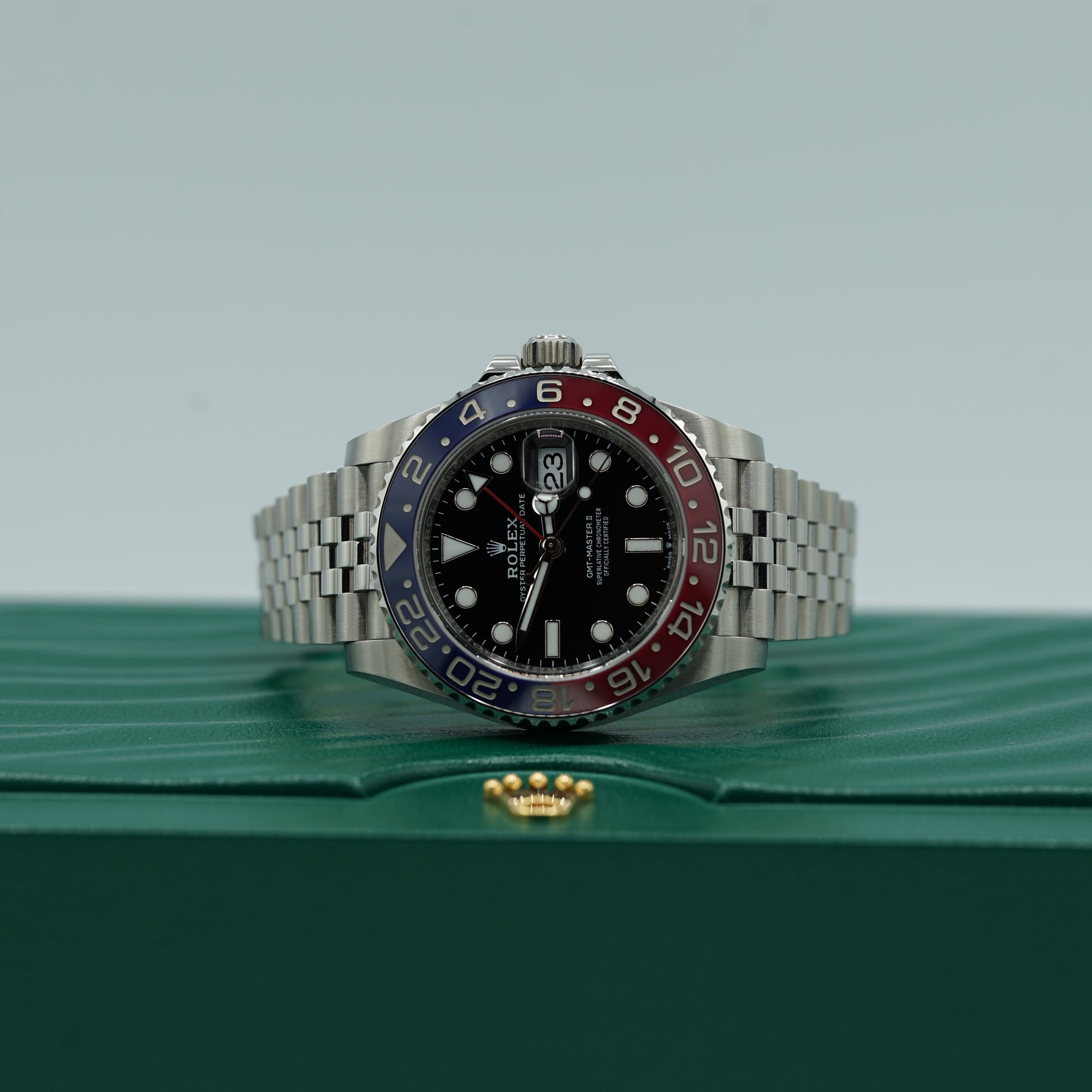 Rolex GMT-Master II Pepsi 40 mm Black Dial Oystersteel Jubilee Bracelet 126710blro-0001 - WATCHXNYC
