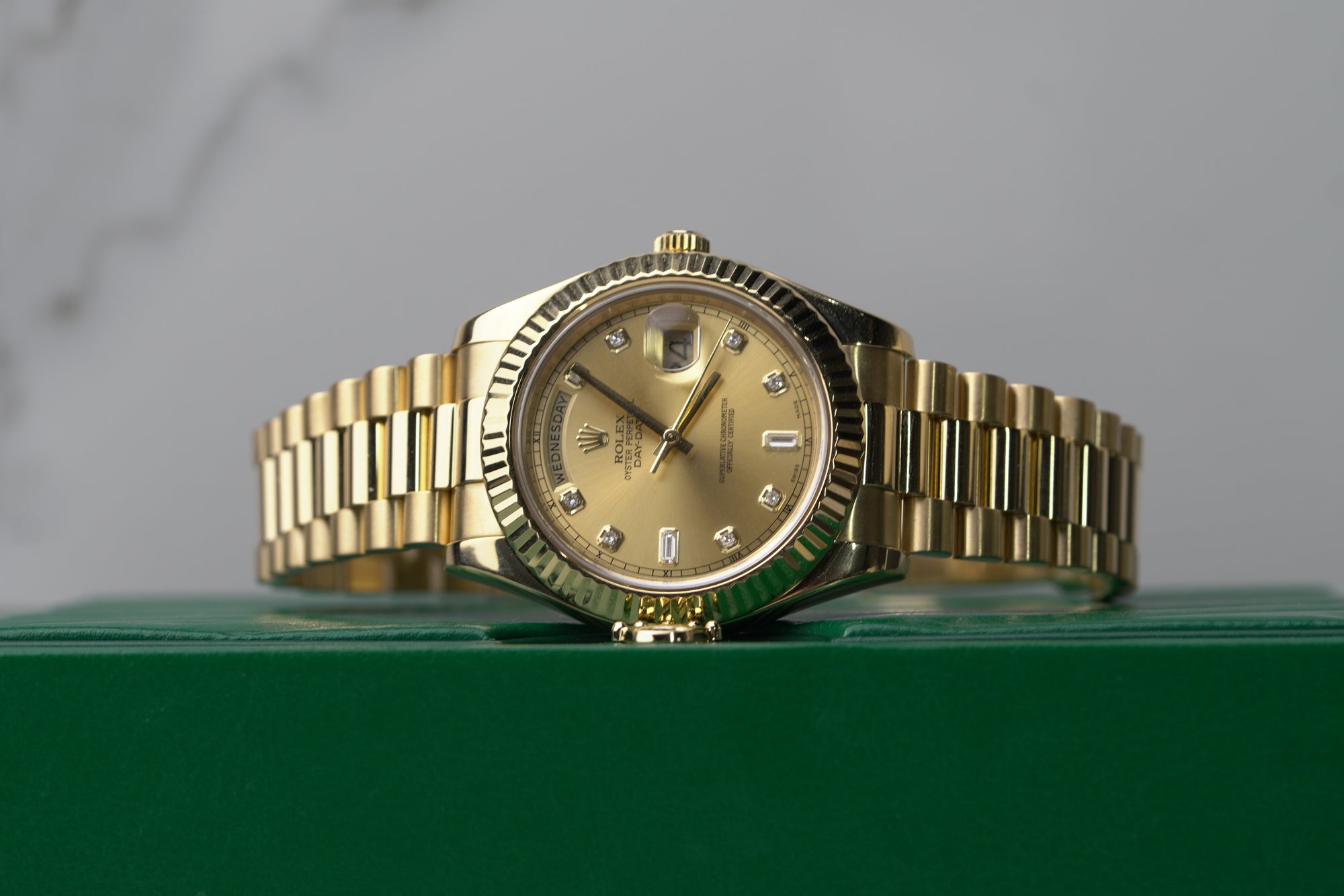 Rolex Day-Date 36 36 mm Champagne-Colour Dial 18k Yellow Gold President Bracelet 128238-0045