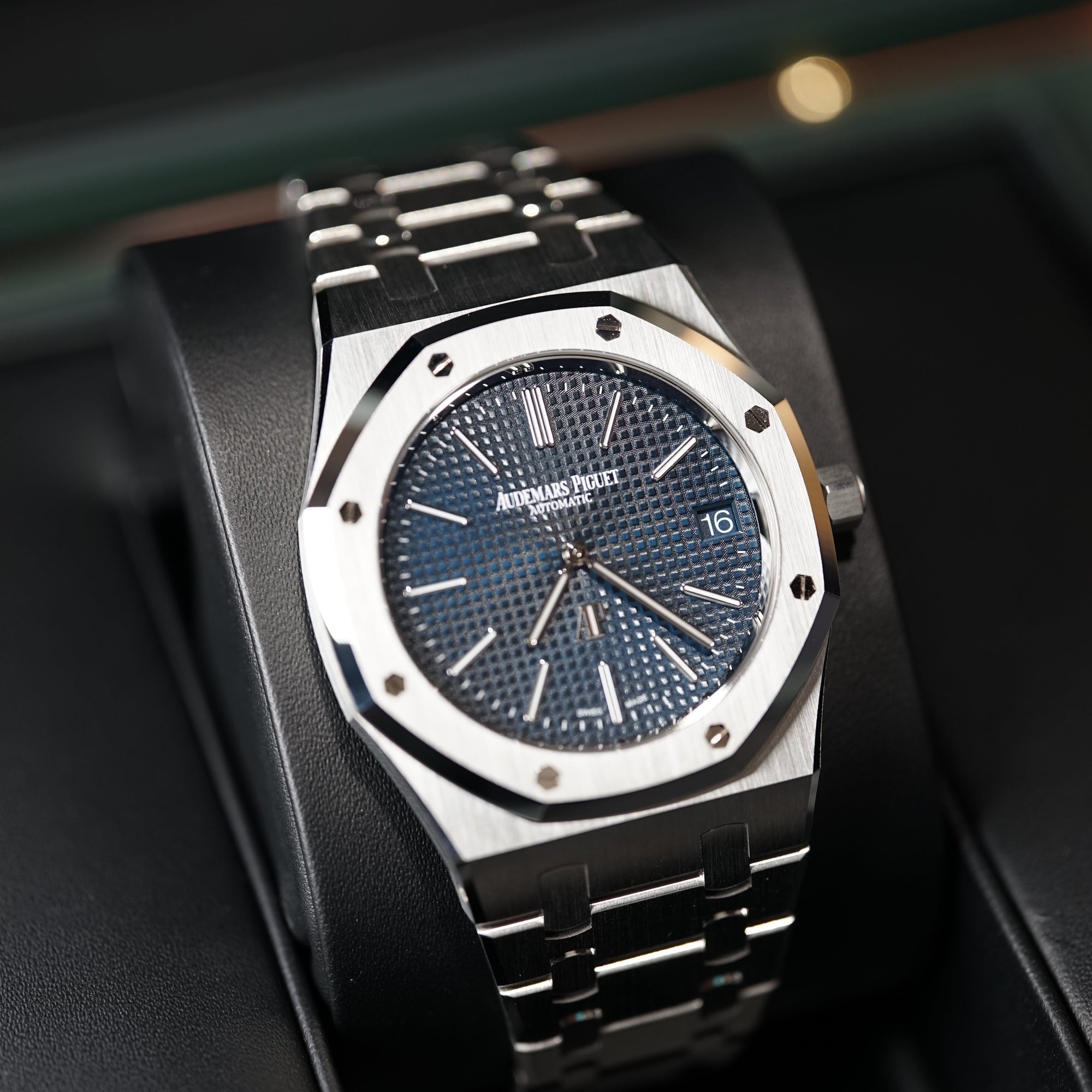 Audemars Piguet Royal Oak 39mm Bleu Nuit Nuage 50 Dial Stainless Steel 16202ST.OO.1240ST.01 - WATCHXNYC