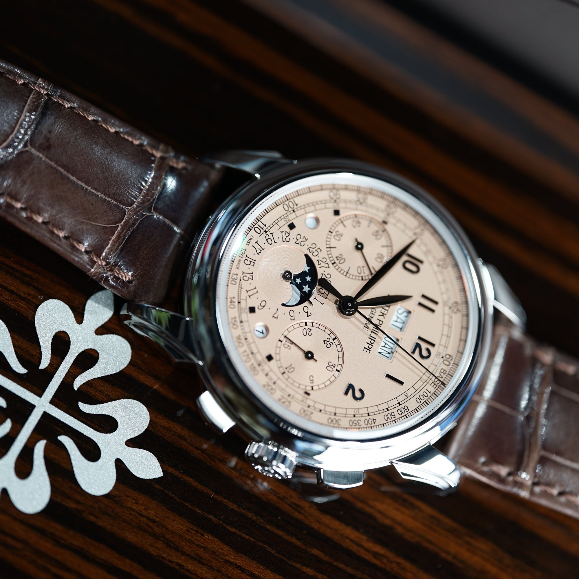 Patek Philippe 5270P-001 Grand Complications 41mm Salmon Dial Platinum - WATCHXNYC