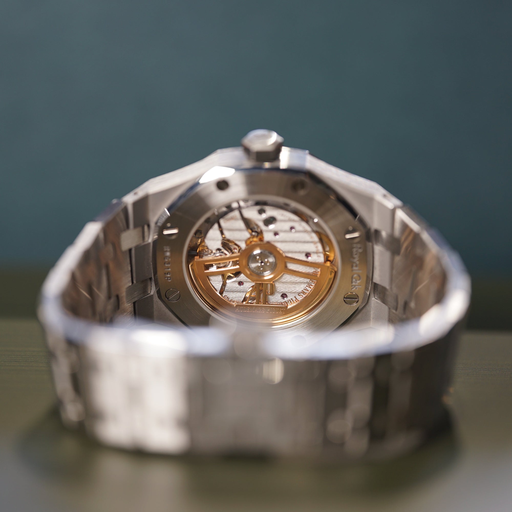 Audemars Piguet Royal Oak Reloj automático de 37 mm con esfera azul claro y brazalete de acero inoxidable 15550ST.OO.1356ST.08 