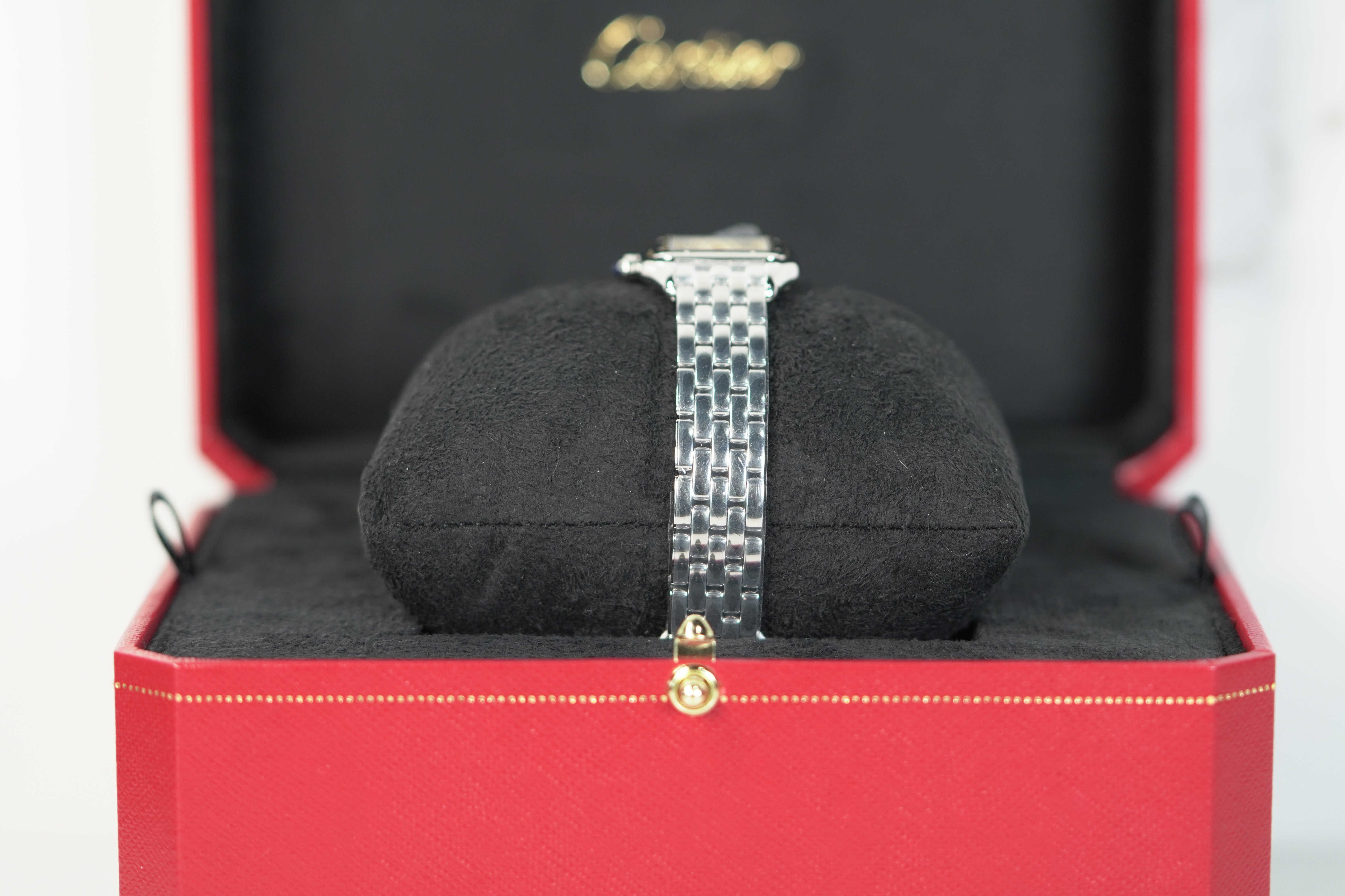 Cartier Panthère 23 mm x 30 mm Small Steel Silver Dial Bracelet WSPN00