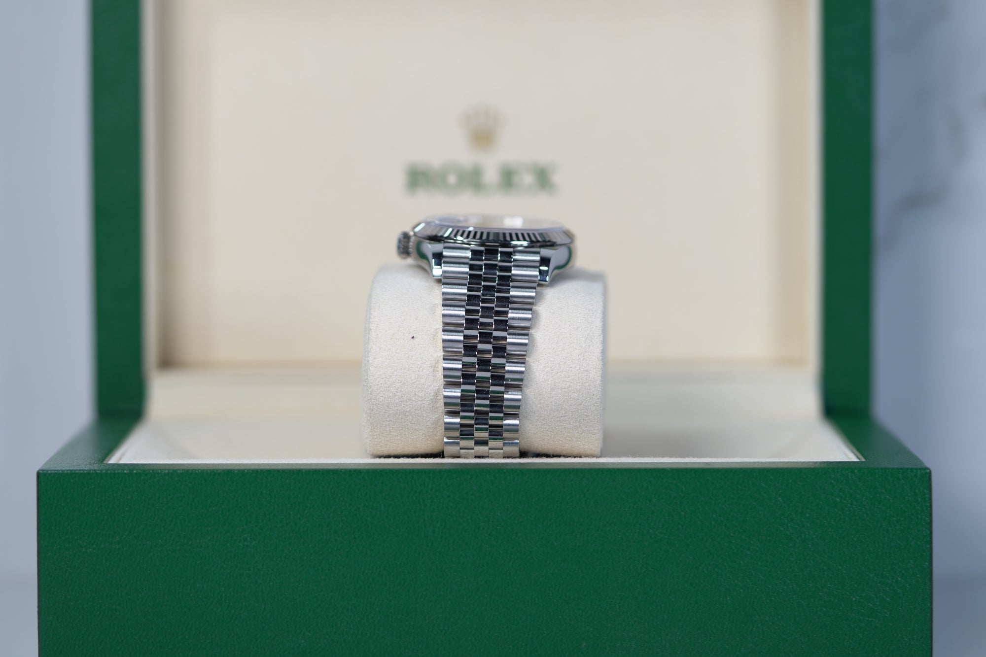 Rolex Datejust 36 36mm Bright Black Dial Oystersteel and White Gold Jubilee Bracelet 126234-0015 - WATCHXNYC