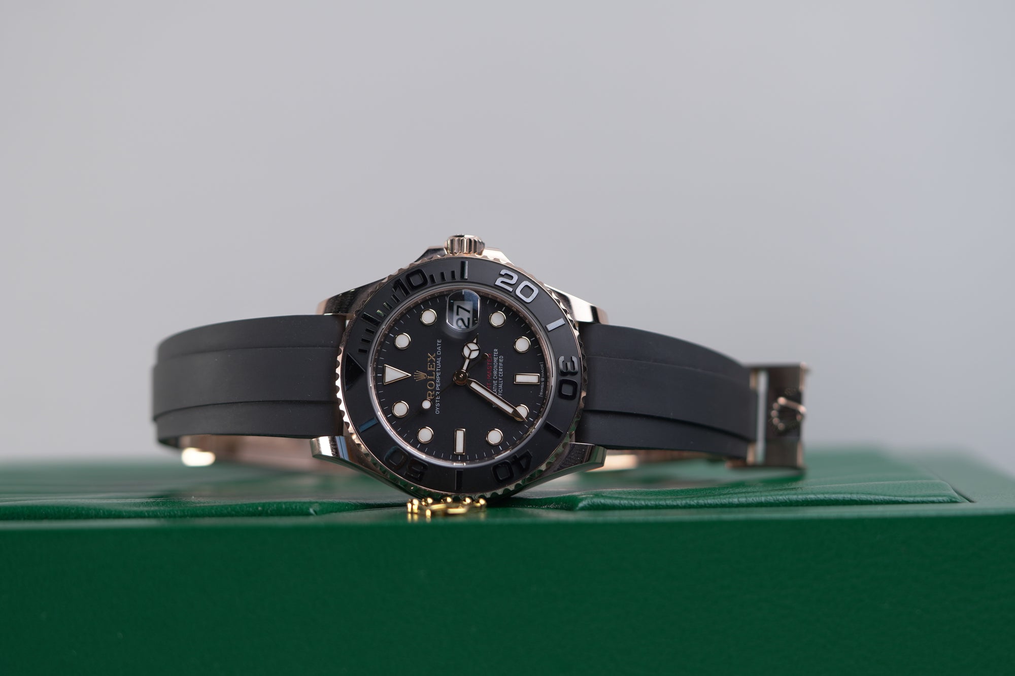 Rolex Yacht-Master 37 37 mm Intense black Dial 18 kt Everose gold Oysterflex bracelet 268655-0017 - WATCHXNYC
