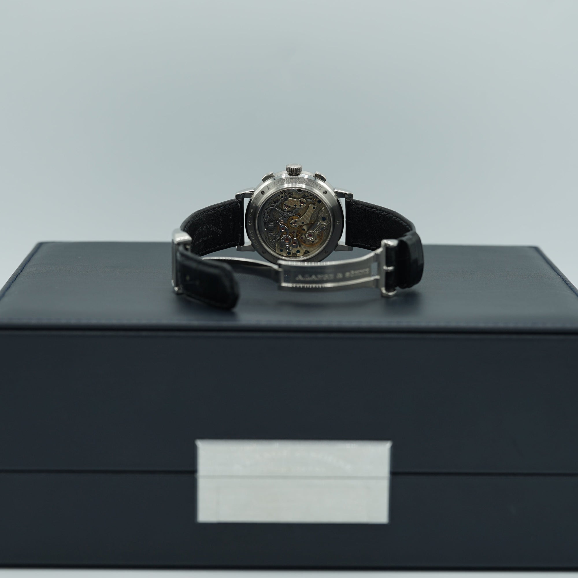 A. Lange &amp; Sohne DATOGRAPH UP/DOWN 41 mm Black Dial Platinum   Leather Strap 405.035 / LSLS4052AD - WATCHXNYC