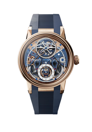 Breguet Expérimentale 1 Blue Dial 18K Breguet Gold Blue Rubber Strap 43.5 mm E001BH/S9/5ZV