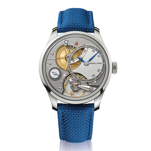 Greubel Forsey Balancier QM Rhodium Dial 18K White Gold Blue Rubber Strap 39.60 mm