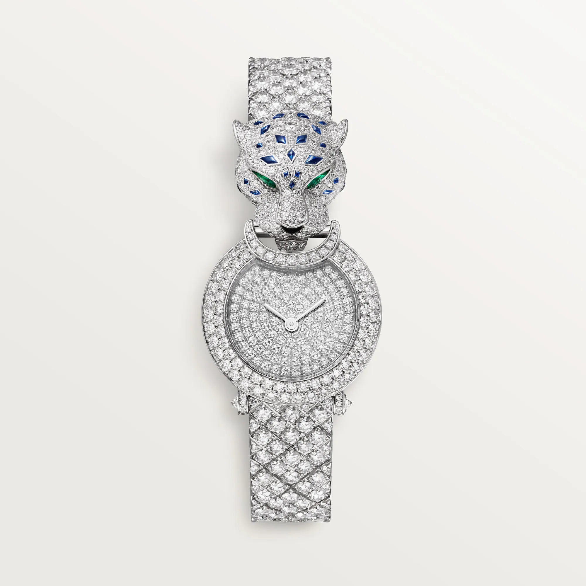 Cartier La Panthère de Cartier Watch 18K White Gold &amp; Diamonds Dial Bracelet 23.6 mm HPI01657