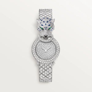 Cartier La Panthère de Cartier Watch 18K White Gold & Diamonds Dial Bracelet 23.6 mm HPI01657