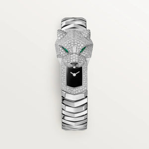 Cartier La Panthère Black Dial 18K White Gold Bracelet  38.2 mm HPI01741