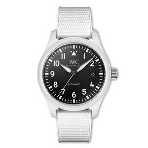 IWC Pilot's Watch Automatic 41 TOP GUN Lake Tahoe Black Dial Ceramic White Rubber Strap 41 mm IW328104