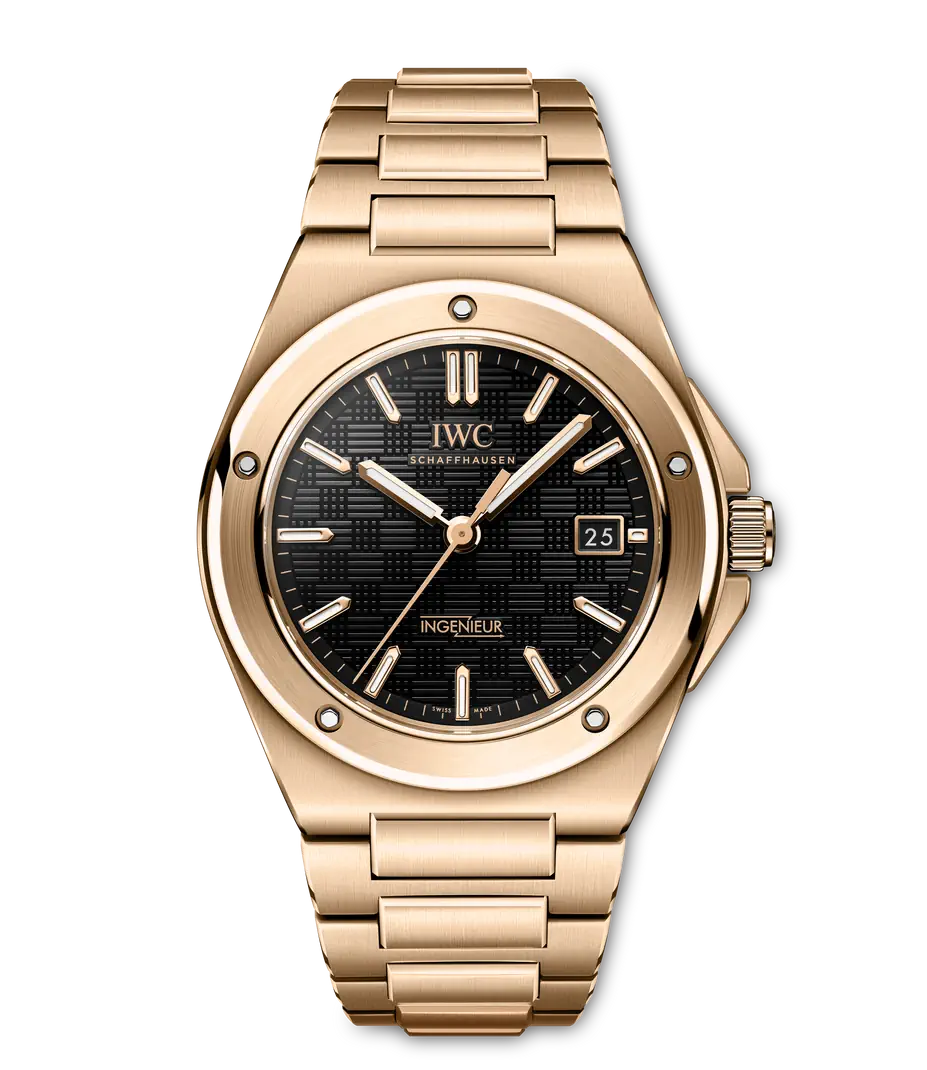IWC Ingenieur Automatic 40 Black Dial 18K 5N Gold Bracelet 40 mm IW328702