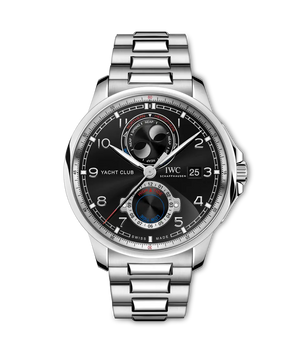 IWC Portugieser Yacht Club Moon & Tide Black Dial Steel Bracelet 44.6 mm IW344002