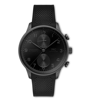 IWC Portugieser Chronograph Ceratanium®  Black Dial Ceratanium® Black Rubber Strap 41 mm IW371631