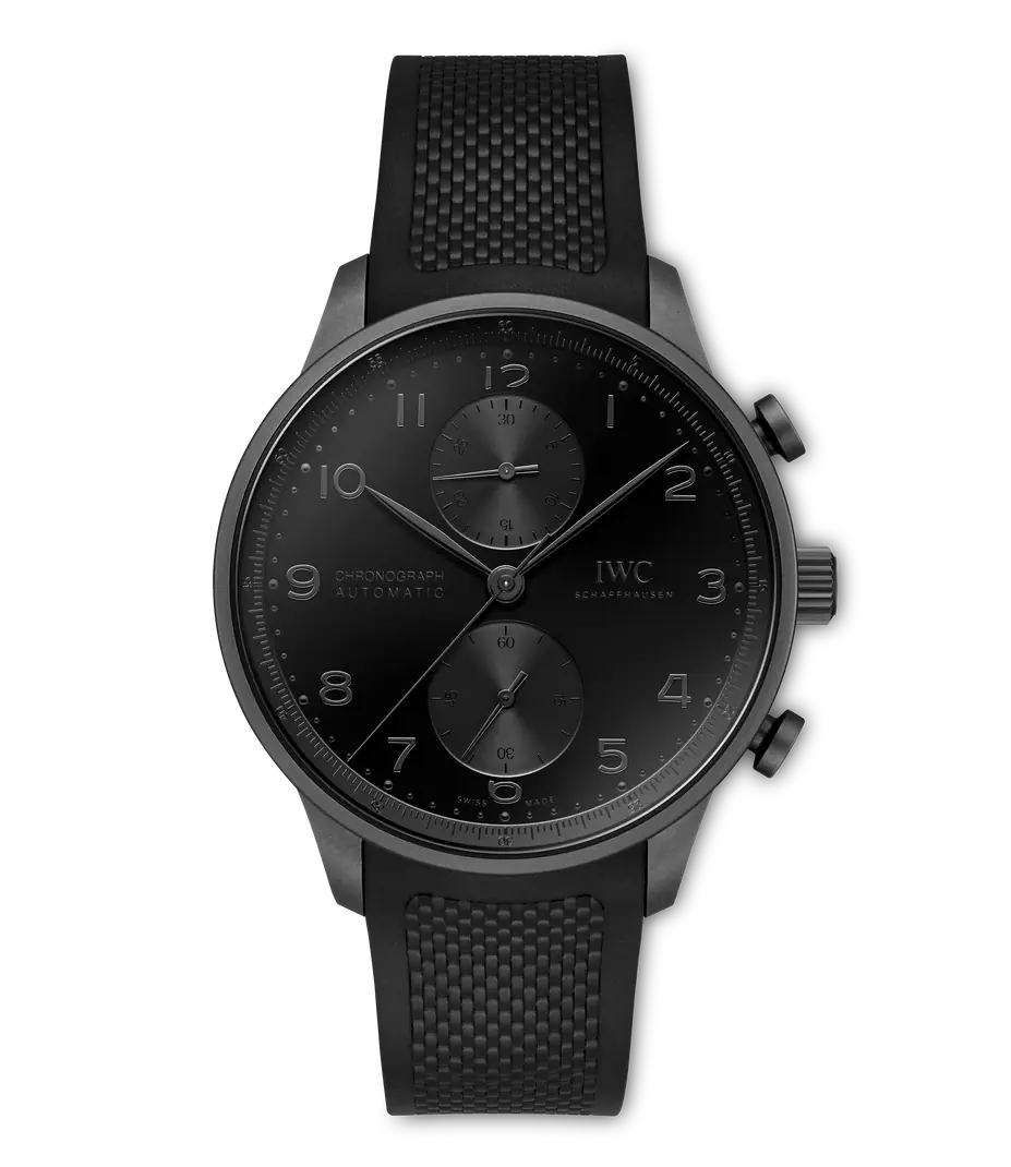 IWC Portugieser Chronograph Ceratanium®  Black Dial Ceratanium® Black Rubber Strap 41 mm IW371631